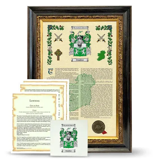 Donahue Framed Armorial, Symbolism and Large Tile - Heirloom