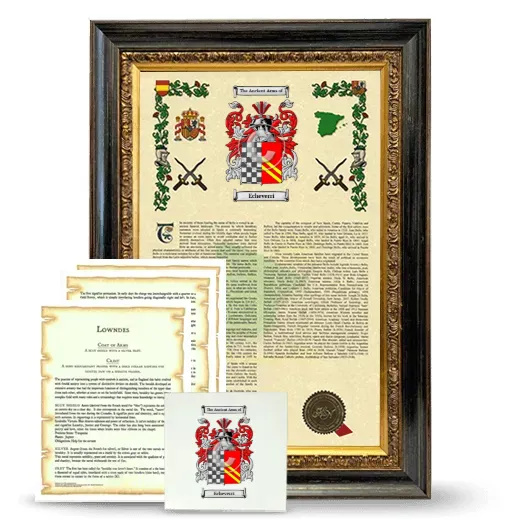 Echeverri Framed Armorial, Symbolism and Large Tile - Heirloom