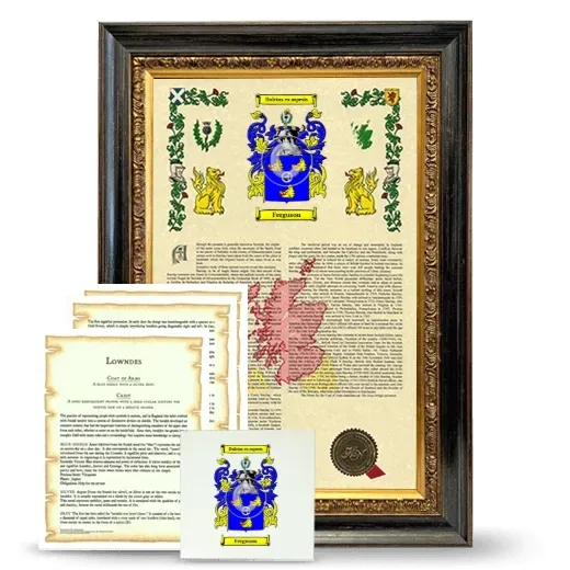 Ferguson Framed Armorial, Symbolism and Large Tile - Heirloom