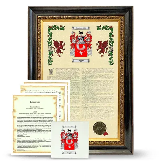 Goggin Framed Armorial, Symbolism and Large Tile - Heirloom