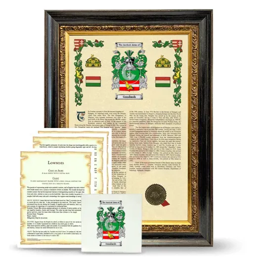 Gombash Framed Armorial, Symbolism and Large Tile - Heirloom