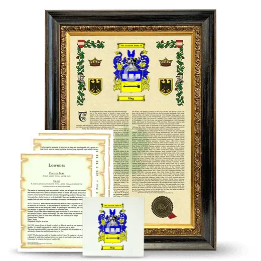 Hag Framed Armorial, Symbolism and Large Tile - Heirloom