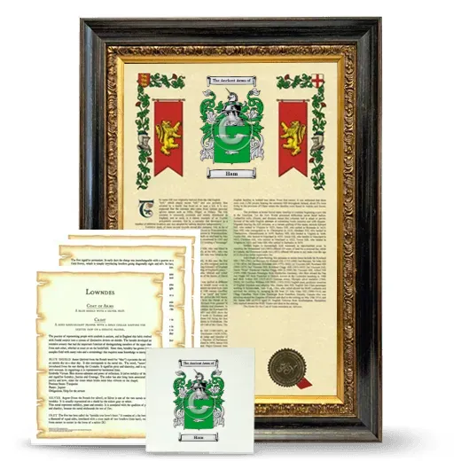 Ham Framed Armorial, Symbolism and Large Tile - Heirloom