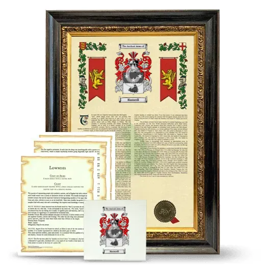 Haswell Framed Armorial, Symbolism and Large Tile - Heirloom
