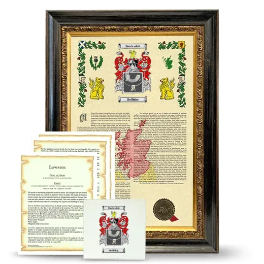 Holliday Framed Armorial, Symbolism and Large Tile - Heirloom