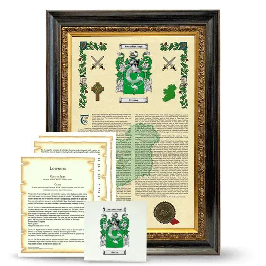 Hurns Framed Armorial, Symbolism and Large Tile - Heirloom