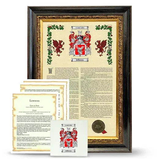 Jefferson Framed Armorial, Symbolism and Large Tile - Heirloom