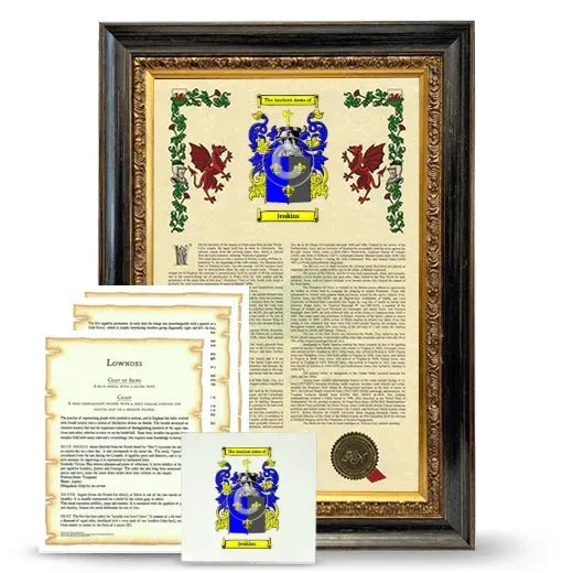 Jenkins Framed Armorial, Symbolism and Large Tile - Heirloom