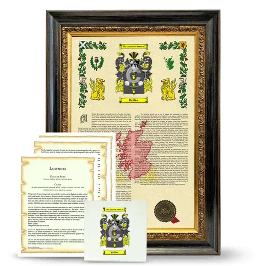Keiller Framed Armorial, Symbolism and Large Tile - Heirloom