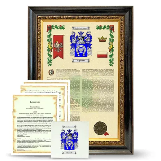 Kijowski Framed Armorial, Symbolism and Large Tile - Heirloom