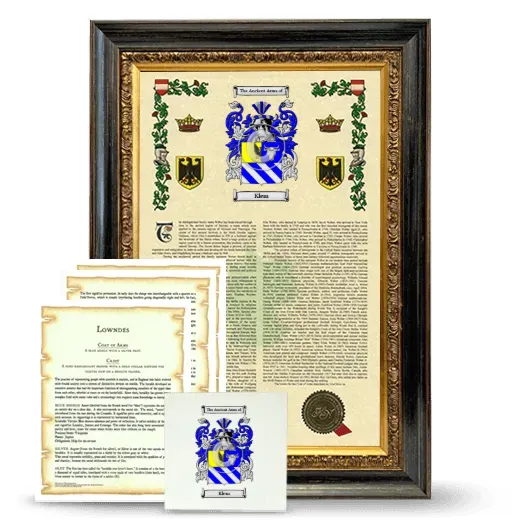 Klem Framed Armorial, Symbolism and Large Tile - Heirloom