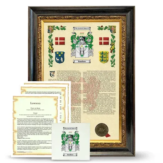 Knudsen Framed Armorial, Symbolism and Large Tile - Heirloom