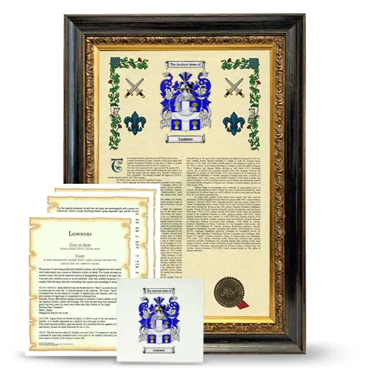 Lanoue Framed Armorial, Symbolism and Large Tile - Heirloom