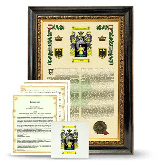 Lauer Framed Armorial, Symbolism and Large Tile - Heirloom