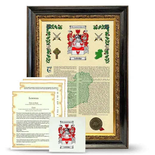 Ledwidge Framed Armorial, Symbolism and Large Tile - Heirloom