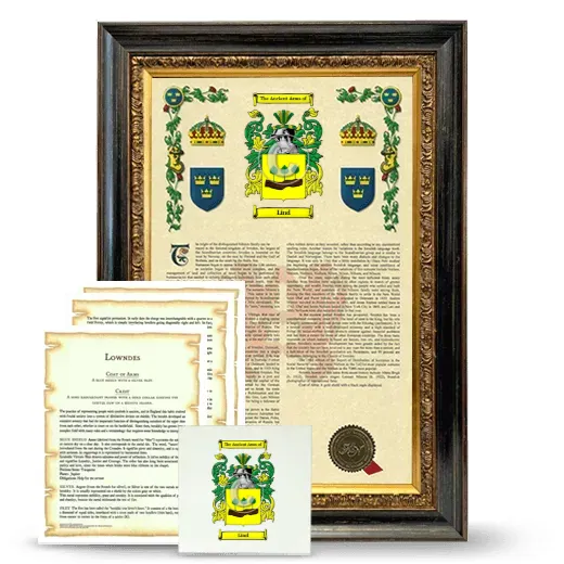 Lind Framed Armorial, Symbolism and Large Tile - Heirloom