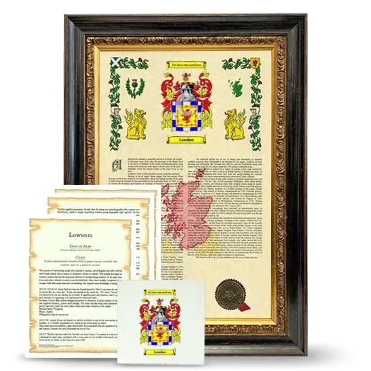 London Framed Armorial, Symbolism and Large Tile - Heirloom