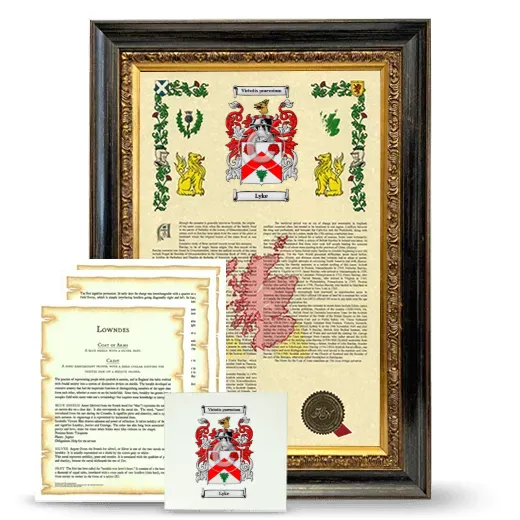 Lyke Framed Armorial, Symbolism and Large Tile - Heirloom