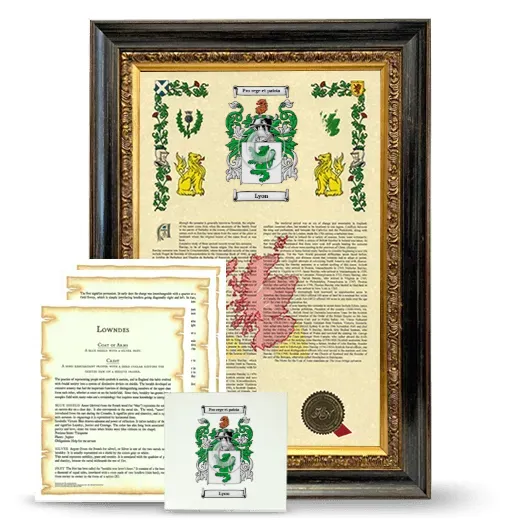 Lyon Framed Armorial, Symbolism and Large Tile - Heirloom