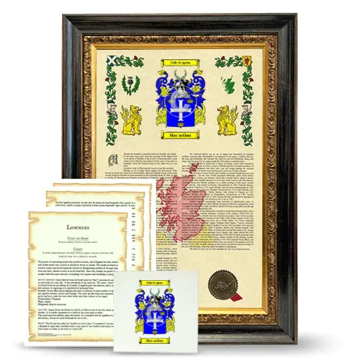 Mac arthur Framed Armorial, Symbolism and Large Tile - Heirloom