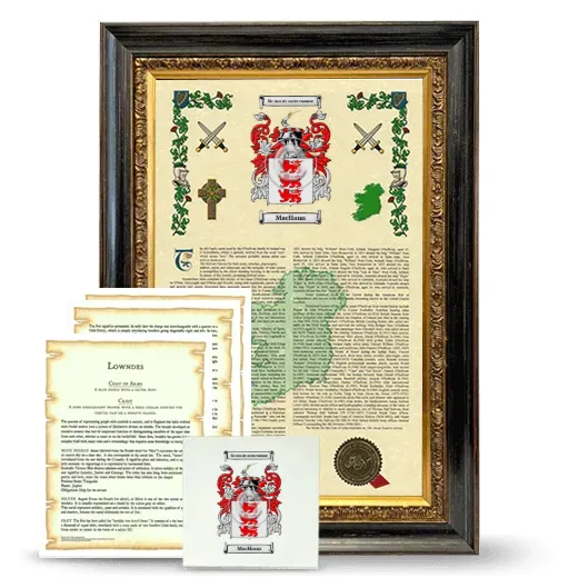 MacHann Framed Armorial, Symbolism and Large Tile - Heirloom