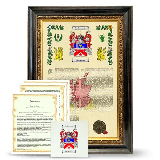 Masterton Framed Armorial, Symbolism and Large Tile - Heirloom
