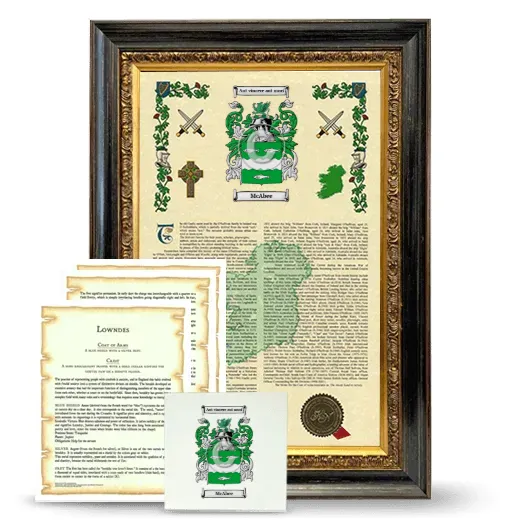 McAbee Framed Armorial, Symbolism and Large Tile - Heirloom