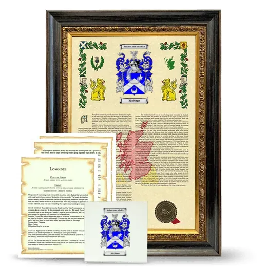 McNece Framed Armorial, Symbolism and Large Tile - Heirloom