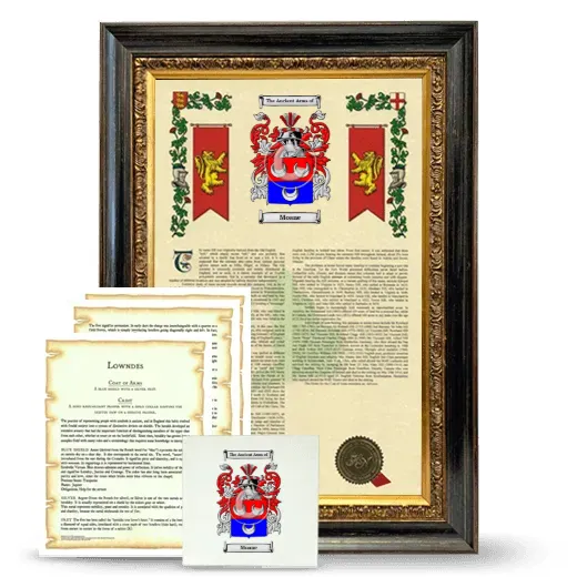 Moane Framed Armorial, Symbolism and Large Tile - Heirloom