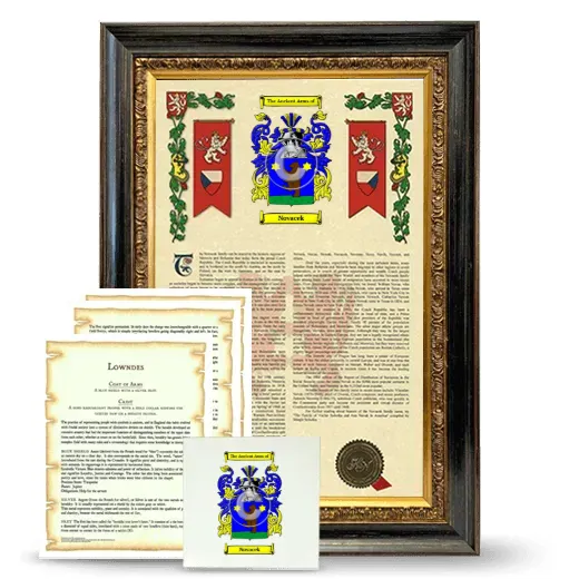 Novacek Framed Armorial, Symbolism and Large Tile - Heirloom