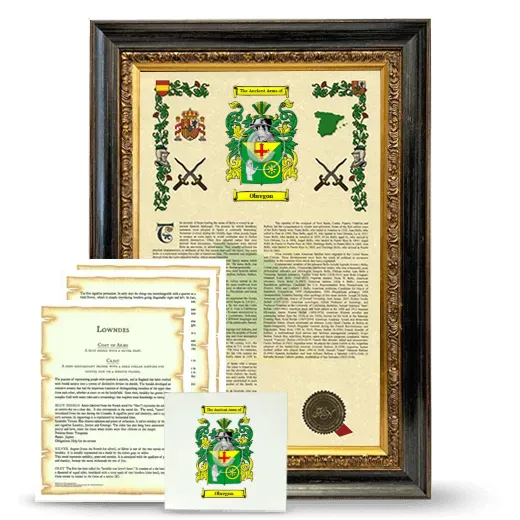 Obregon Framed Armorial, Symbolism and Large Tile - Heirloom