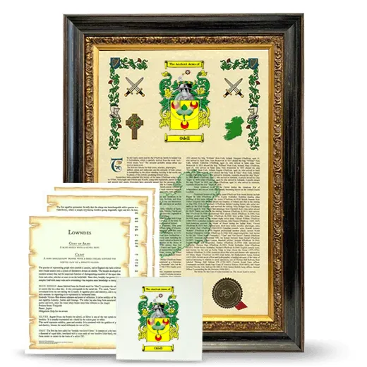 Odell Framed Armorial, Symbolism and Large Tile - Heirloom