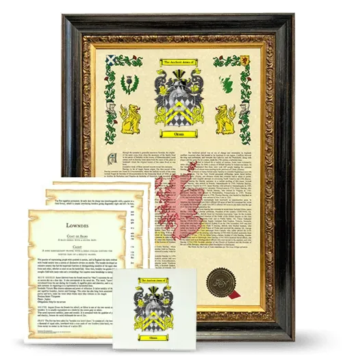 Oran Framed Armorial, Symbolism and Large Tile - Heirloom
