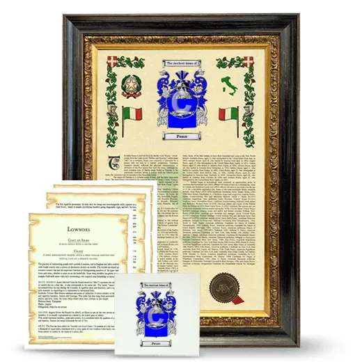 Pesce Framed Armorial, Symbolism and Large Tile - Heirloom