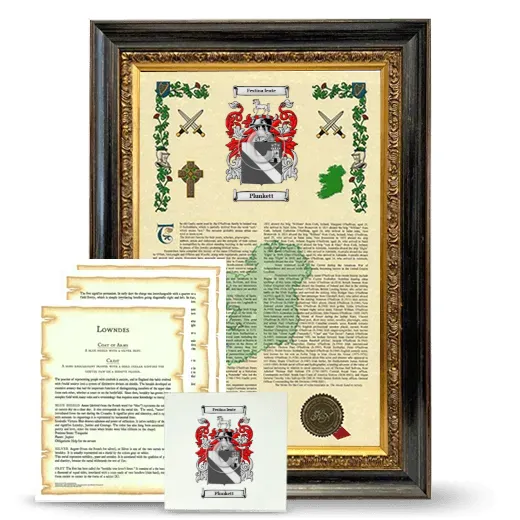 Plunkett Framed Armorial, Symbolism and Large Tile - Heirloom