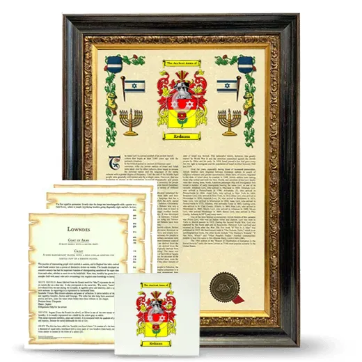 Redman Framed Armorial, Symbolism and Large Tile - Heirloom