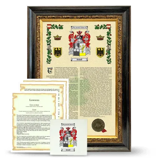 Reindl Framed Armorial, Symbolism and Large Tile - Heirloom