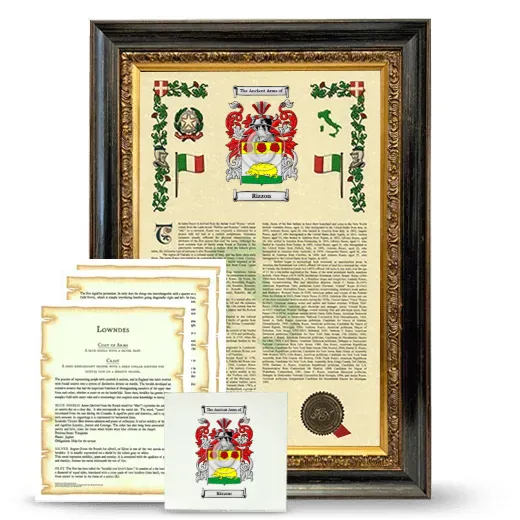 Rizzon Framed Armorial, Symbolism and Large Tile - Heirloom