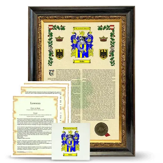 Rohn Framed Armorial, Symbolism and Large Tile - Heirloom