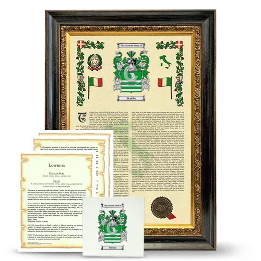 Scotto Framed Armorial, Symbolism and Large Tile - Heirloom