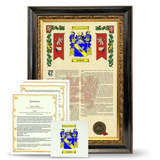 Swoboda Framed Armorial, Symbolism and Large Tile - Heirloom