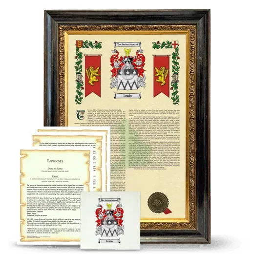 Temby Framed Armorial, Symbolism and Large Tile - Heirloom