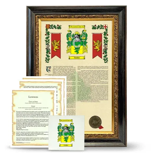 Tricker Framed Armorial, Symbolism and Large Tile - Heirloom