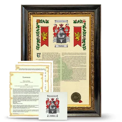 Warboys Framed Armorial, Symbolism and Large Tile - Heirloom