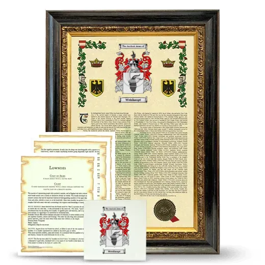 Weishaupt Framed Armorial, Symbolism and Large Tile - Heirloom