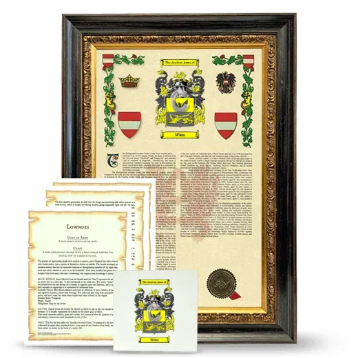 Wien Framed Armorial, Symbolism and Large Tile - Heirloom
