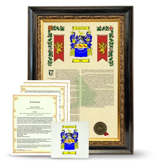 Wry Framed Armorial, Symbolism and Large Tile - Heirloom