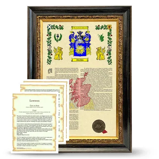 Abrahim Framed Armorial History and Symbolism - Heirloom