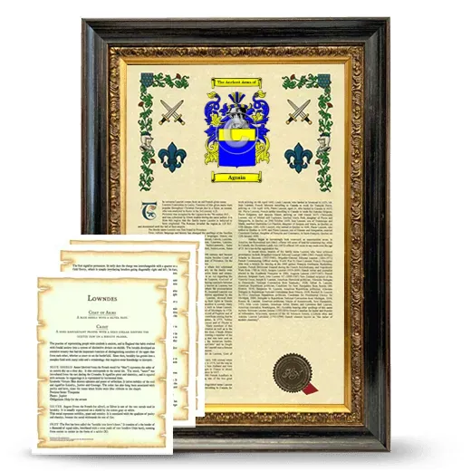 Agrain Framed Armorial History and Symbolism - Heirloom