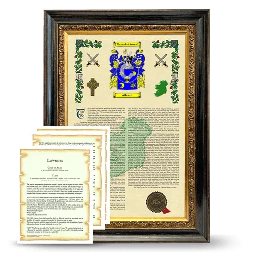 Ailward Framed Armorial History and Symbolism - Heirloom